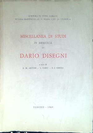 Miscellanea di studi in memoria di Dario Disegni
