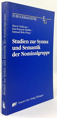 Bild des Verkufers fr Studien zur Syntax und Semantik der Nominalgruppe. zum Verkauf von Antiquariat Heiner Henke