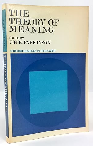 Seller image for The Theory of Meaning. for sale by Antiquariat Heiner Henke