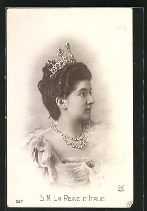 Cartolina S.M. la Reine d'Italie im Portrait