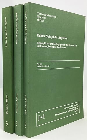 Seller image for Dritter Spiegel der Anglisten. Biographische und bibliographische Angaben von 546 Professoren, Dozenten, Habilitanden. Teil I : Buchstaben A bis H / Teil II : Buchstaben I bis R / Teil III : Buchstaben S bis Z. for sale by Antiquariat Heiner Henke