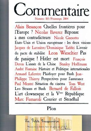 Seller image for Revue Commentaire, numéro 105 - Printemps 2004 for sale by J.L.G LIVRES ANCIENS ET MODERNES