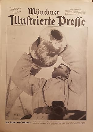Münchner Illustrierte Presse. Nummer 11, 16. März 1944. Im Raum von Witebsk. Ein "Tiger" rüstet z...