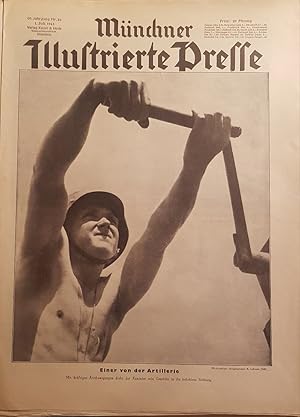 Münchner Illustrierte Presse. Nummer 26, 1. Juli 1943. Einer von der Artillerie. Mit kräftigen Ar...