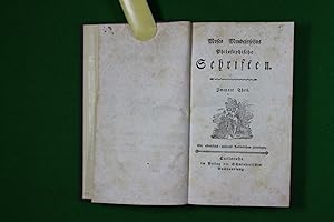 Moses Mendelssohns philosophische Schriften. Zweyter Theil. [Vol 2 only]