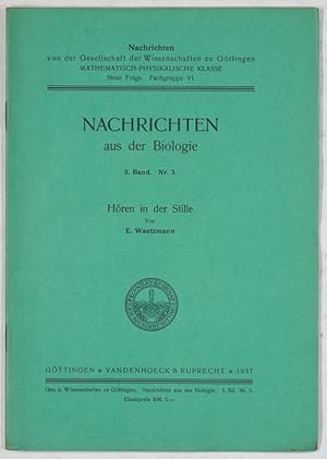 Seller image for Hren in der Stille. for sale by Antiq. F.-D. Shn - Medicusbooks.Com