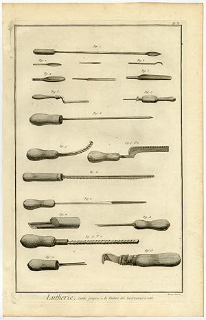 2 Antique Prints-LUTHIER-LUTHERIE-WIND INSTRUMENTS-MUSIC-Diderot-1751