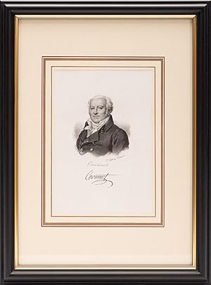 Original, early 19th-century portrait of french physician and cardiologist, Jean-Nicolas Corvisar...