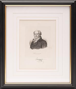 Original, early 19th-century portrait of french physician and cardiologist, Jean-Nicolas Corvisar...