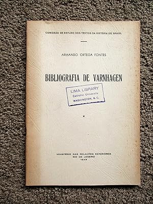 Bild des Verkufers fr BIBLIOGRAPHY of VARNHAGEN Important BRAZILIAN HISTORY SCHOLAR Portuguese Text zum Verkauf von Blank Verso Books