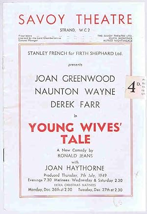 Imagen del vendedor de Young Wives' Tale by Ronald Jeans: Savoy Theatre Programme a la venta por Lazy Letters Books