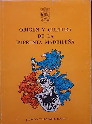 Imagen del vendedor de ORIGEN Y CULTURA DE LA IMPRENTA MADRILEA a la venta por BIBLIONET