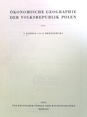 Imagen del vendedor de konomische Geographie der Volksrepublik Polen. a la venta por books4less (Versandantiquariat Petra Gros GmbH & Co. KG)