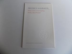 Was ist und soll Philosophie? 2., unveränderte Auflage (= Konstanzer Universitätsreden, 5).