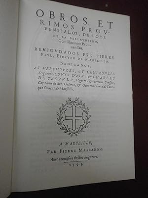 Obros et rimos provenssalos. Suivies de l'étude de Auguste Brun. (Cinq volumes en un).