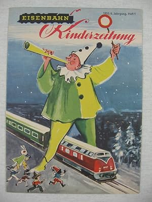 Image du vendeur pour Eisenbahn-Kinderzeitung. 4. Jahrgang, 1955, Heft 1. mis en vente par Wolfgang Kohlweyer