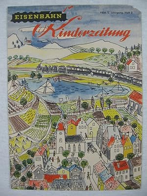 Imagen del vendedor de Eisenbahn-Kinderzeitung. 5. Jahrgang, 1956, Heft 2. a la venta por Wolfgang Kohlweyer