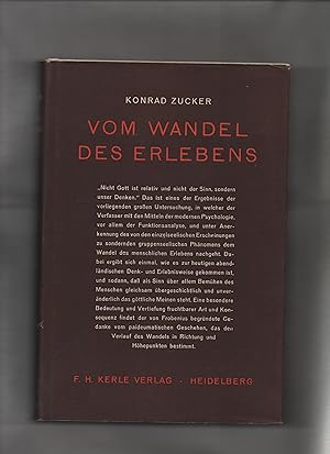 Bild des Verkufers fr Vom Wandel des Erlebens Eine Seelengeschichte des Erlebens. Bd. I. Vorchristliche Welt zum Verkauf von Kunsthandlung Rainer Kirchner