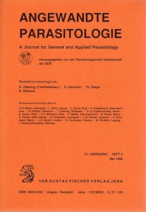 Angewandte Parasitologie : A Journal für General and Applied Parasitology, 31. Jg. Heft 2 Mai