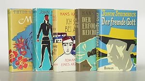 Bild des Verkufers fr Konvolut von 5 Romanen aus dem Verlag "Welt im Buch". 1) John Steinbeck: Der fremde Gott. 2) Hans Kades: Der Erfolgreiche. 3) Hans Kades: Ich schwoere bei Apoll. 4) John Steinbeck: Eine handvoll Gold. 5) Thyde Monnier: Maja. zum Verkauf von Antiquariat An der Rott Oswald Eigl