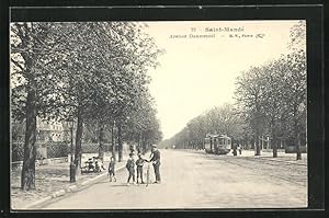 Ansichtskarte Saint-Mandé, Avenue Daumesnil, Strassenbahn