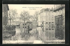 Ansichtskarte Angers, Inondations 1910, Place Molière