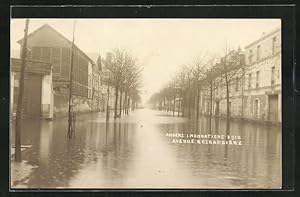 Ansichtskarte Angers, Inondations 1910, Avenue Besnardière