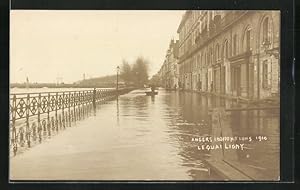 Ansichtskarte Angers, Inondations 1910, Le Quai Ligny, Hochwasser