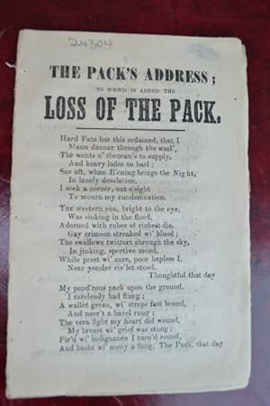 The pack's address; to which is added the loss of the pack.
