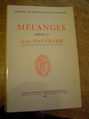 Mélanges offerts à Jean Dauvillier