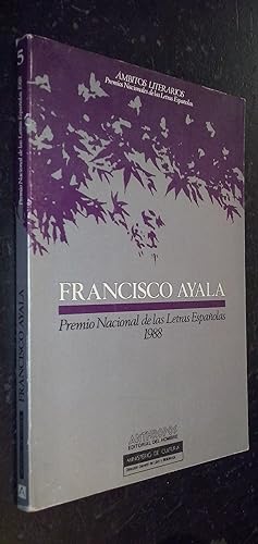Imagen del vendedor de Francisco Ayala. Premio Nacional de las Letras Espaolas 1988 a la venta por Librera La Candela