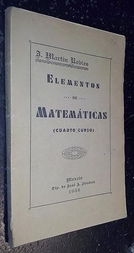 Imagen del vendedor de Elementos de matemticas (cuarto curso) a la venta por Librera La Candela