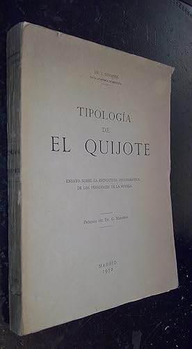 Imagen del vendedor de Tipologa de El Quijote. Ensayo sobre la estructura psicosomtica de los personajes de la novela a la venta por Librera La Candela