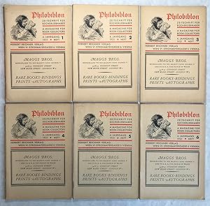 Philobiblon: Eine Zeitschrift der Bücherliebhaber. A magazine for book-collectors. 4. Yahrgang, 1931