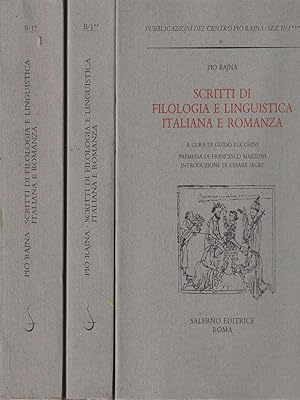 Bild des Verkufers fr Scritti di filologia e linguistica italiana e romanza 3vv. zum Verkauf von Librodifaccia