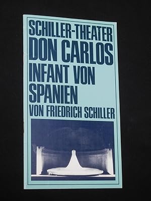 Bild des Verkufers fr Programmheft Schiller-Theater Berlin 1975/76. DON CARLOS von Friedrich Schiller. Insz: Hans Lietzau, Bhne: Ezio Frigerio, Kostme: E. Frigerio/ Franca Squarciapino. Mit Franz Winter (Don Carlos), Erich Schellow, Gisela Stein, Ursula Diestel, Rosemarie Hees, Verenice Rudolph, Peter Fitz, Rolf Schult zum Verkauf von Fast alles Theater! Antiquariat fr die darstellenden Knste