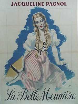 "LA BELLE MEUNIÈRE" Affiche originale entoilée 1948 / Réalisé par Marcel PAGNOL avec Jacqueline P...