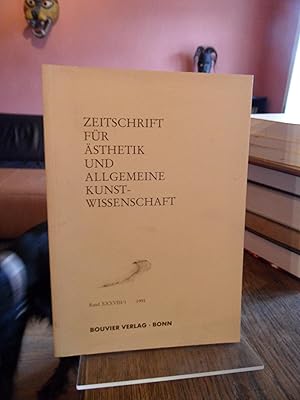 Seller image for Zeitschrift fr sthetik und allgemeine Kunstwissenschaft. Band 38/1 1993. for sale by Antiquariat Floeder