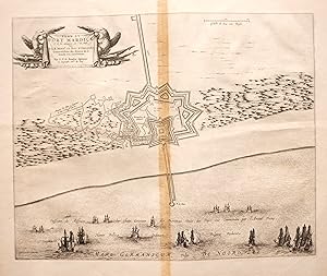 Plan du Fort Mardick et de ses attaques en l'an 1646 par S.A.R. Mons le duc d'Orléans généralissi...