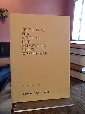 Seller image for Zeitschrift fr sthetik und allgemeine Kunstwissenschaft. Band 38/2 1993. for sale by Antiquariat Floeder