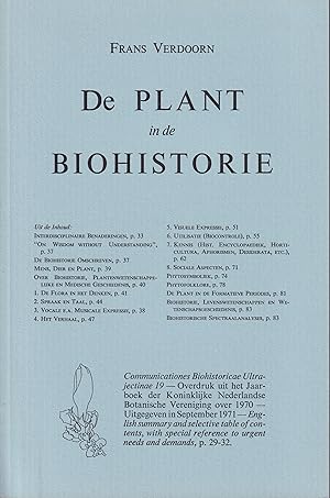 Bild des Verkufers fr De Plant in de Biohistorie zum Verkauf von Clivia Mueller