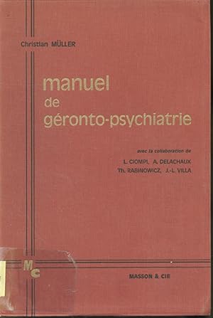 Image du vendeur pour Manuel de gronto-psychiatrie mis en vente par Librairie Le Nord
