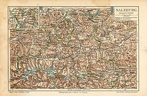Antique Map-AUSTRIA-SALZBURG-Meyers-1895