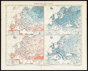 Antique Map-EUROPE-CLIMATE-Meyers-1902