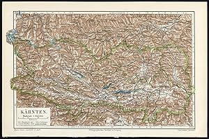 Antique Map-AUSTRIA-CARINTHIA-KARNTEN-Meyers-1895