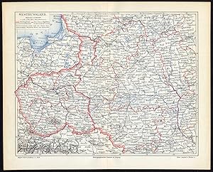 Antique Map-WEST RUSSIA-POLAND-PRUSSIA-Meyers-1895