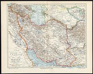 Antique Map-PERSIA-IRAN-IRAQ-AFGHANISTAN-ASIA-Meyers-1897