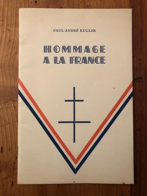 Immagine del venditore per Hommage  la France venduto da Librairie des Possibles