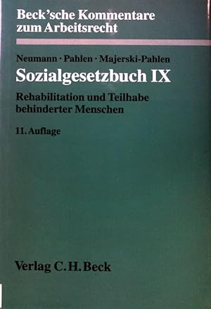 Immagine del venditore per Sozialgesetzbuch IX, Rehabilitation und Teilhabe behinderter Menschen : Kommentar. Beck'sche Kommentare zum Arbeitsrecht ; Bd. 10. venduto da books4less (Versandantiquariat Petra Gros GmbH & Co. KG)