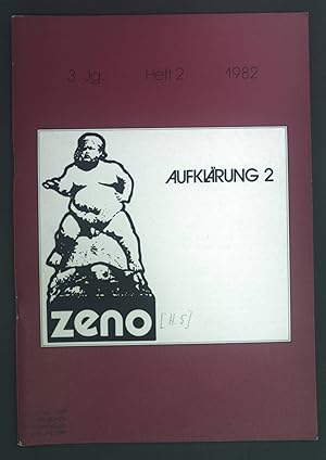 Imagen del vendedor de Un moment. - in: zeno - Zeitschrift fr Literatur und Sophistik. Aufklrung 2. Heft 2, 3. Jhg. 1982. a la venta por books4less (Versandantiquariat Petra Gros GmbH & Co. KG)